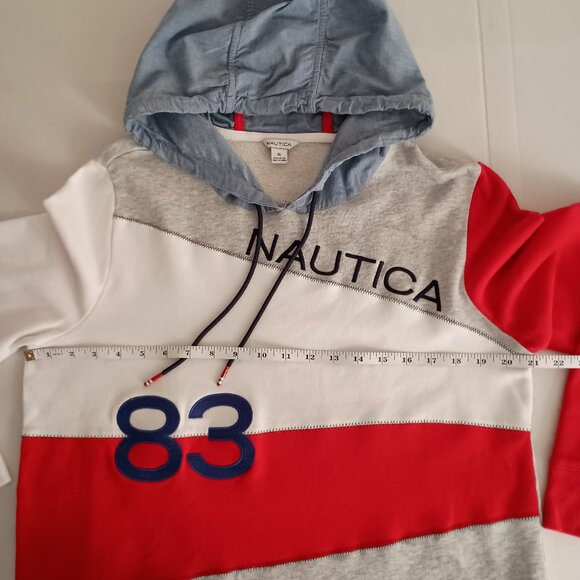 Nautica Boys Red White Blue Pullover Hoodie Sweatshirt Size XL - Picture 11 of 16